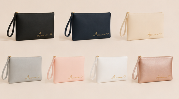 Pochette Personalizzato in Ecopelle Saffiano