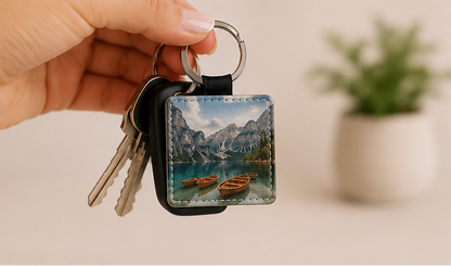 Portachiavi Personalizzato in Ecopelle con Foto
