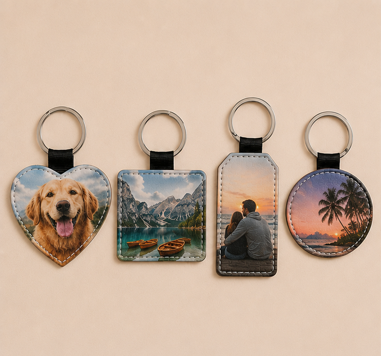 Portachiavi Personalizzato in Ecopelle con Foto