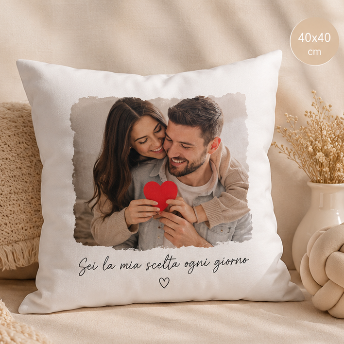 Cuscino Personalizzato con Foto o Dedica