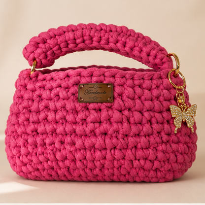 Borsa Rosea - Borsa realizzata all’uncinetto
