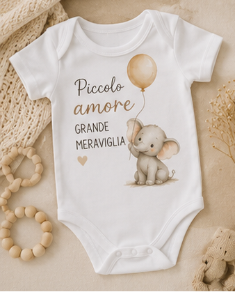 Body Neonato Personalizzato in Cotone