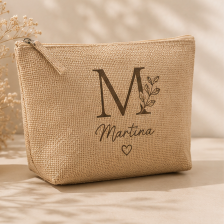 Beauty Case in Juta Personalizzato
