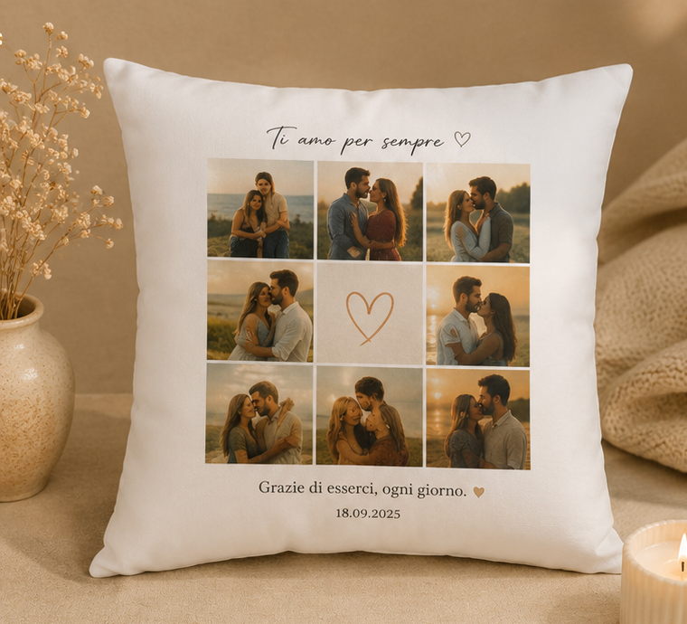 Cuscino Personalizzato con Foto o Dedica